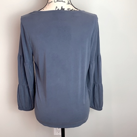 Lucky Brand Sandwash Tiered Sleeve Top NWT - Picture 7 of 8